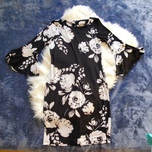 Black/White Floral Calvin Klein Dress